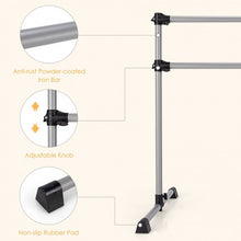 Load image into Gallery viewer, 4 Feet Portable Double Freestanding Barre Dancing Stretching-Silver