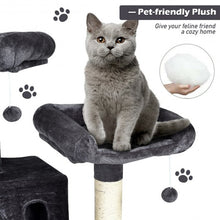Load image into Gallery viewer, 55" Multi-Level Kitten Activity Tower with Hammock-Gray