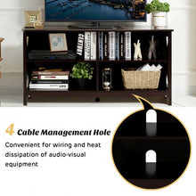 Load image into Gallery viewer, Wooden TV Stand Entertainment Media Center -Brown