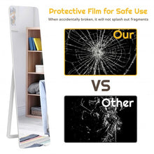 Load image into Gallery viewer, Full Length Frameless Wall Mountable Floor Mirror-White