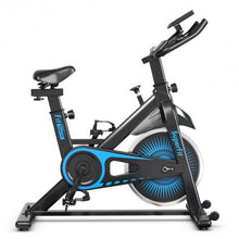 Load image into Gallery viewer, Indoor Silent Belt Drive Adjustable Resistance Cycling Stationary Bike-Blue