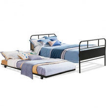 Load image into Gallery viewer, Twin Daybed and Trundle Frame Set Trundle Day Bed