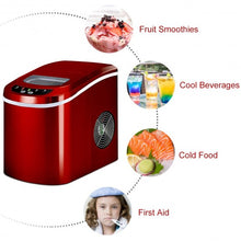 Load image into Gallery viewer, Mini Portable Compact Electric Ice Maker Machine-Red