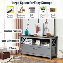 Load image into Gallery viewer, 44" Wooden Storage Cabinet TV Stand-Gray