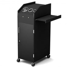 Load image into Gallery viewer, Black Salon Trolley Cart with 4 Storage Trays-Black