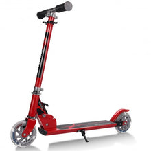 Load image into Gallery viewer, Folding Aluminum Kids Kick Scooter with LED Lights-Red