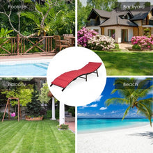 Load image into Gallery viewer, 2Pcs Folding Patio Lounger Chair
