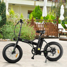 Load image into Gallery viewer, 500 W Folding Adults Electric Bicycle with 20" Fat Tire and LCD Display