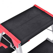 Load image into Gallery viewer, 3 Step Aluminum Lightweight Ladder Folding Non-Slip Stool