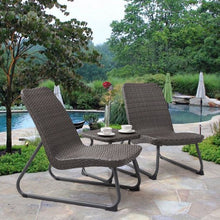 Load image into Gallery viewer, 3 pcs Outdoor All Weather Rattan Conversation Chair & Table Set