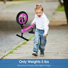 Load image into Gallery viewer, 12" Kids No-Pedal Balance Bike with Adjustable Seat-Pink