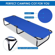 Load image into Gallery viewer, Outdoor Portable Blue Folding Camping Bed