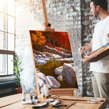 Load image into Gallery viewer, Adjustable Floor Wooden Artist Easel H-Frame with Art Supply Storage Drawer