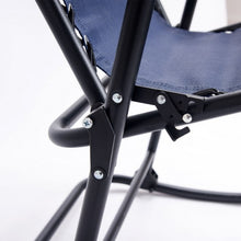 Load image into Gallery viewer, Outdoor Patio Headrest Folding Zero Gravity Rocking Chair-Blue