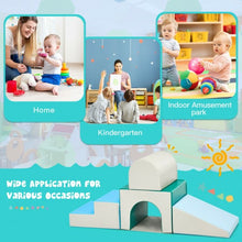Load image into Gallery viewer, 4-piece Single-Tunnel SoftZone Climb Crawl Activity Play Set Toddler Kid