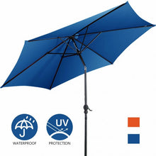 Load image into Gallery viewer, 9 ft Patio Outdoor Umbrella with Crank-Blue