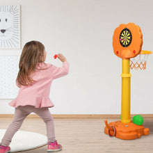 Load image into Gallery viewer, Adjustable Kids 3-in-1 Basketball Hoop Set with Balls