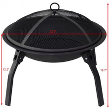 Load image into Gallery viewer, 22" Outdoor Portable Folding 4 Legs Fire Pit Fireplace