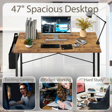 Load image into Gallery viewer, Modern Computer Desk with Storage Bag-47" x 20" x 30"