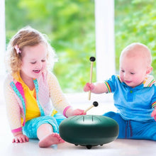 Load image into Gallery viewer, 10" High Carbon 11 Notes Steel Tongue Drum with Drum Hammer-Green