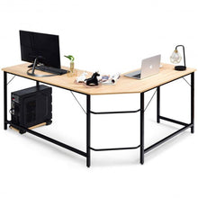 Load image into Gallery viewer, L Shaped Desk Corner Computer Desk PC Laptop Gaming Table Workstation-Natural