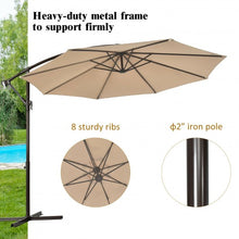 Load image into Gallery viewer, 10 Ft Patio Offset Hanging Umbrella with Easy Tilt Adjustment-Beige