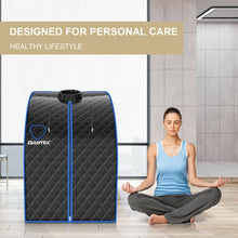 Load image into Gallery viewer, Portable Personal Steam Sauna Spa with 3L Blast-proof Steamer Chair-Black