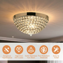 Load image into Gallery viewer, 3 Lights Living Room Crystal Ceiling Light Fixture