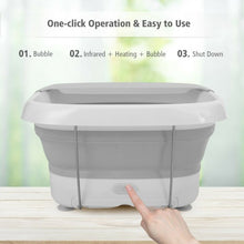 Load image into Gallery viewer, Foot Spa Bath Motorized Massager with Heat Red Light-Gray