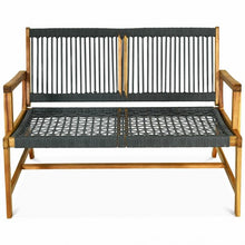 Load image into Gallery viewer, 2-Person Patio Acacia Wood Yard Bench-Gray