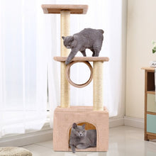 Load image into Gallery viewer, 37" Cat Tree Condo Scratch Post Kitten Pet House-Beige