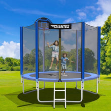 Load image into Gallery viewer, 10FT Round Trampoline with Safety Enclosure Net-10'
