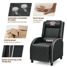 Load image into Gallery viewer, Massage Gaming Recliner Chair w/Headrest & Adjustable Backrest- Home Theater-PI
