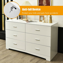 Load image into Gallery viewer, 6-Drawer Freestanding Storage Cabinet with Metal Handles