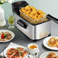 Load image into Gallery viewer, 3.2 Quart Electric Stainless Steel Deep Fryer with Timer