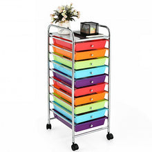 Load image into Gallery viewer, 10 Drawer Rolling Storage Cart Organizer-Multicolor