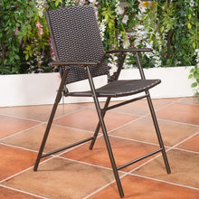 Load image into Gallery viewer, 4 pcs Rattan Wicker Folding Chairs