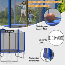 Load image into Gallery viewer, 10FT Round Trampoline with Safety Enclosure Net-10'