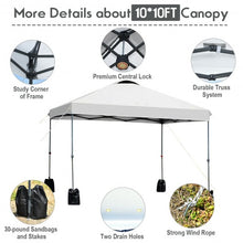 Load image into Gallery viewer, 10'x10' Outdoor Commercial Pop up Canopy Tent-White