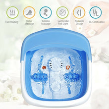 Load image into Gallery viewer, Foot Spa Bath Motorized Massager with Heat Red Light-Blue
