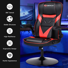Load image into Gallery viewer, Rocking Gaming Chair Height Adjustable Swivel Racing Style Rocker -Red