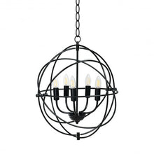 Load image into Gallery viewer, 20" 5 Lights Metal Chandelier with Pivoting Interlocking Rings