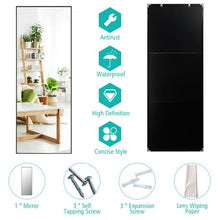 Load image into Gallery viewer, 59''Full Length Mirror Large Rectangle Bedroom Mirror-Black