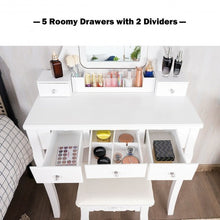 Load image into Gallery viewer, Vanity Set of Mirror Drawers Storage Box Makeup-White