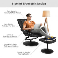 Load image into Gallery viewer, Recliner Chair Swivel Armchair Lounge-Black