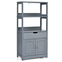 Load image into Gallery viewer, Bathroom Storage Cabinet with Drawer and Shelf Floor Cabinet-Gray