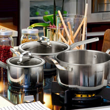 Load image into Gallery viewer, 6 Piece Stainless Steel Cookware Set Nonstick Pot