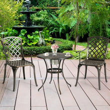 Load image into Gallery viewer, Outdoor Aluminum Dining Set of 2 Patio Bistro Chairs