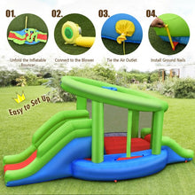Load image into Gallery viewer, Inflatable Dual Slide Basketball Game Bounce House Without Blower