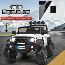 Load image into Gallery viewer, 12V Kids Spring Suspension Ride On Truck-White